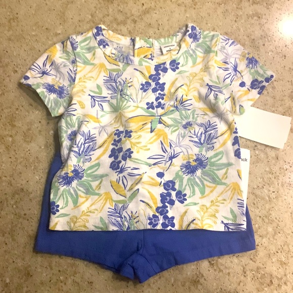 Nordstrom Other - NWT Nordstrom Blue & Multi-Colored Baby Shorts Set Size 3 months